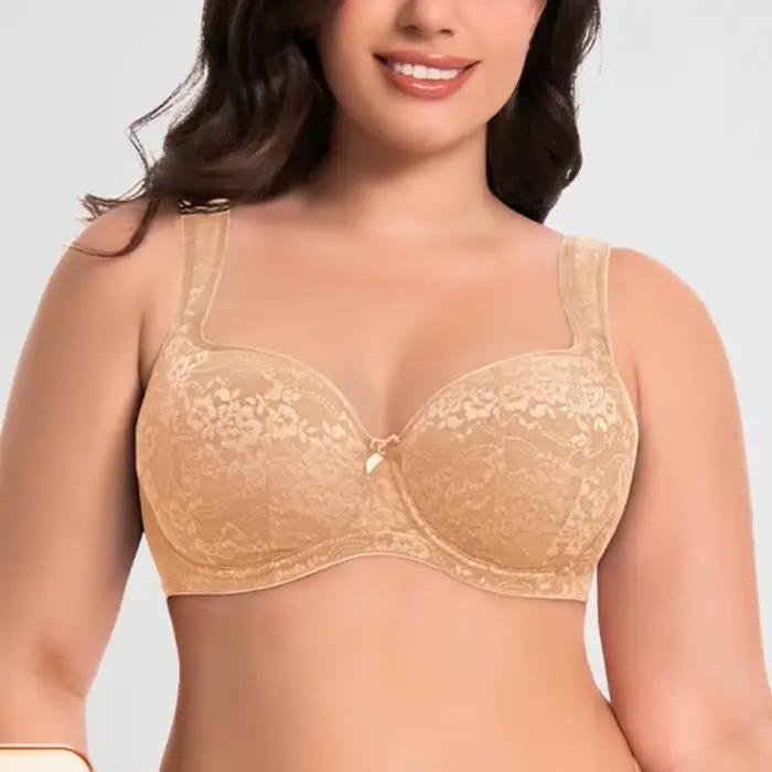Soutien-gorge push-up en dentelle à couvrance totale pour femme