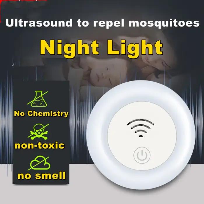 Veilleuse domestique à ultrasons pour mère et bébé, répulsif anti-moustiques, répulsif d'insectes intelligent, conversion morte, intérieur