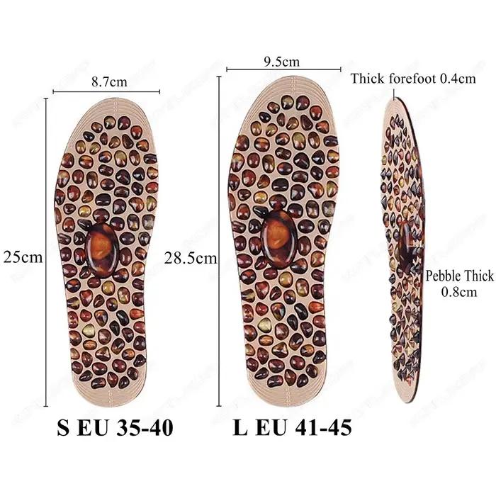 Semelles intérieures de Massage des pieds en caoutchouc souple, pavé, thérapie de réflexologie des pieds, coussin d'acupression, améliore la Circulation sanguine, semelle de pied unisexe