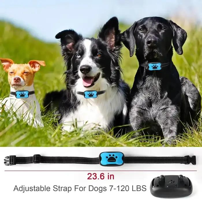 Collier anti-aboiement pour chien, rechargeable par USB, collier d'entraînement pour chiens, ultrasonique, anti-aboiement, vibration, collier anti-aboiement