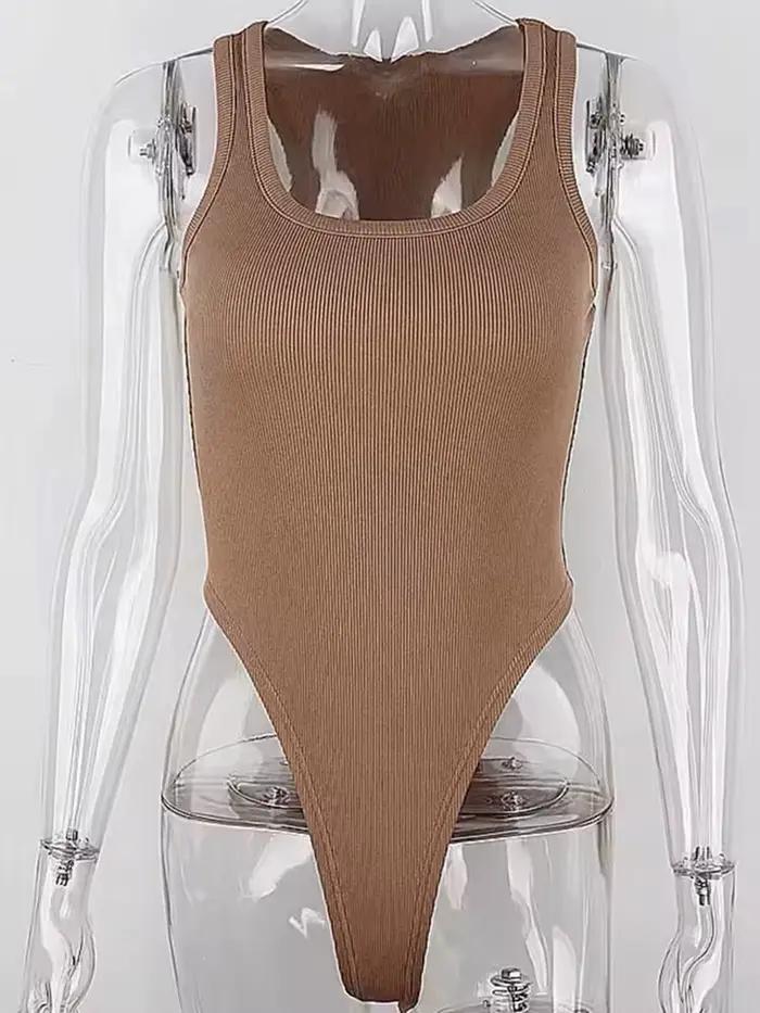 Body en tricot sans manches pour femmes