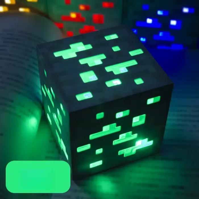 Lampe de nuit LED, Lampe torche de jeu, Lampe Coolie, Modèle de jouet, Lampe d'ambiance, Ornement lumineux, Lampe à minerai, Lampe à minerai en forme de bouteille à couleurs changeantes