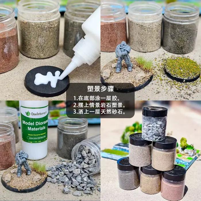140ML Gravier miniature naturel, micro-roches broyées pour table de sable DIY, aménagement paysager, voies de trains de jardin et pavage de routes