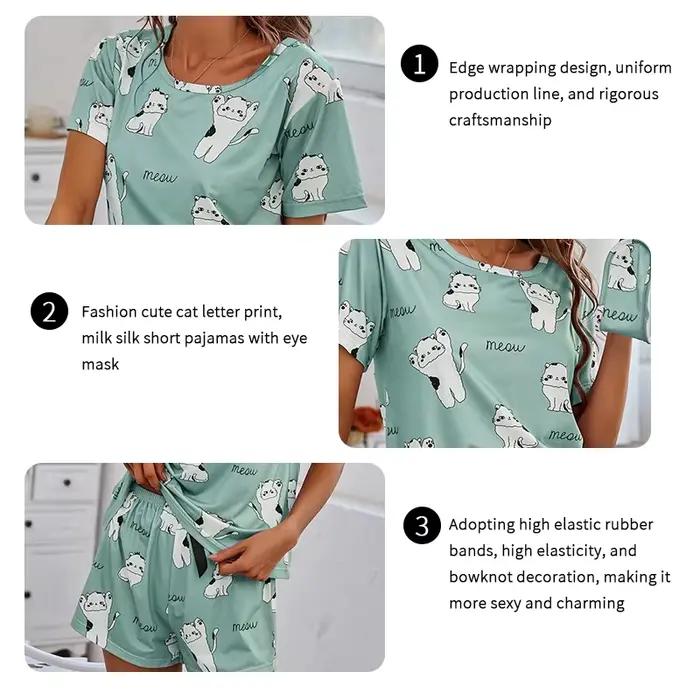 Ensemble de pyjamas à manches courtes pour femmes