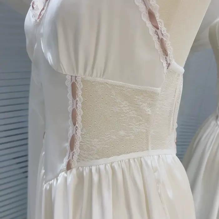 InjCheongsam-Chemise de nuit de femme de chambre vintage pour femmes