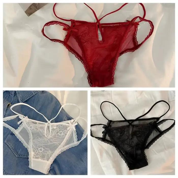 Culottes de lingerie à nœud en dentelle florale