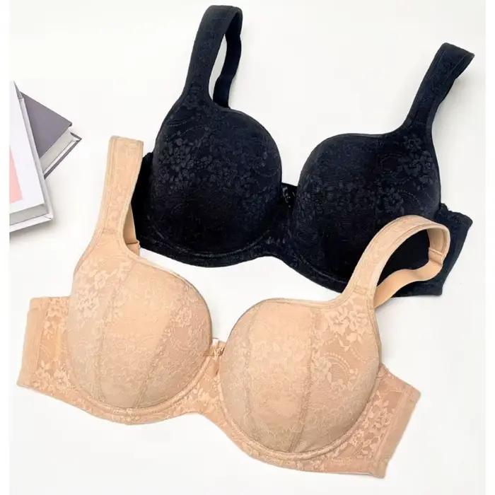 Soutien-gorge push-up en dentelle à couvrance totale pour femme