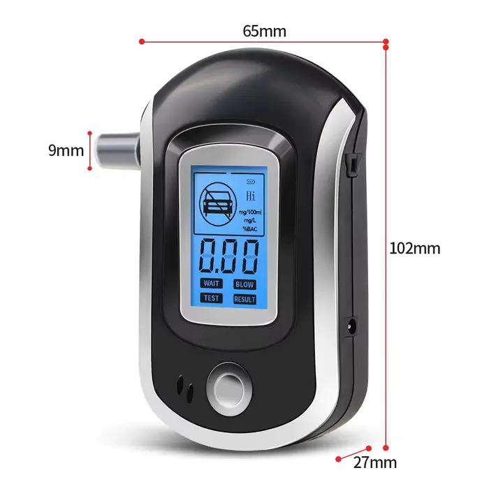 Alcootest numérique AT6000 pour la police, éthylotest avec écran LCD, testeur d'alcoolémie de sécurité, éthylotest sans batterie