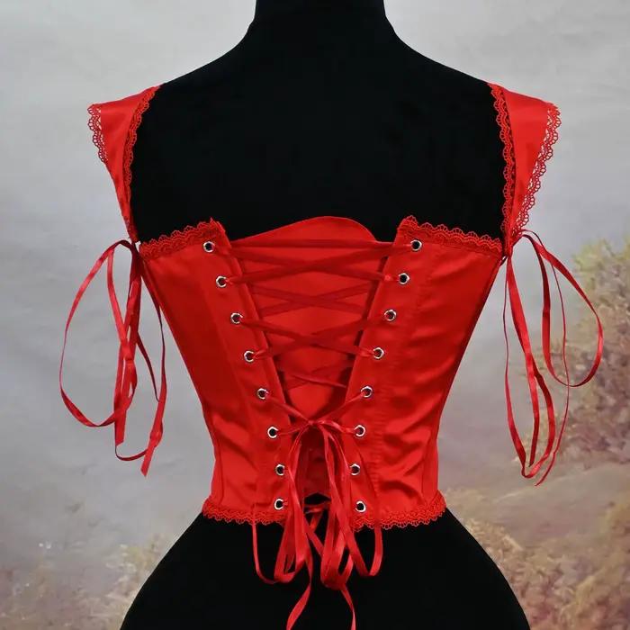 Corset femme Sexy rouge noir blanc Corsets haut à lacets Vintage gothique Bustiers soirée élégant dentelle Corsage minceur