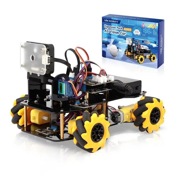 Kit de voiture robot ACEBOTT AI avec détection et suivi d'objets en temps réel pour kit de programmation robotique intelligente Arduino