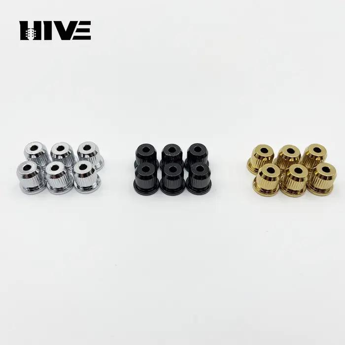 Lot de 6 attaches de cordes pour guitare électrique, attaches de cordes de taille moyenne, attaches de cordes de guitare, attaches de corps de guitare, manchons de cordes, attaches de cordes de guitar