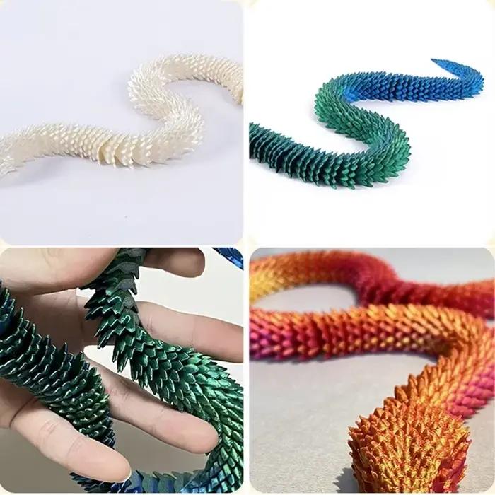 Oeuf de serpent imprimé en 3D, moule serpent de décompression créatif, mobile, rotatif, articulé, ornement de bureau, animaux réalistes, jouet pour enfant