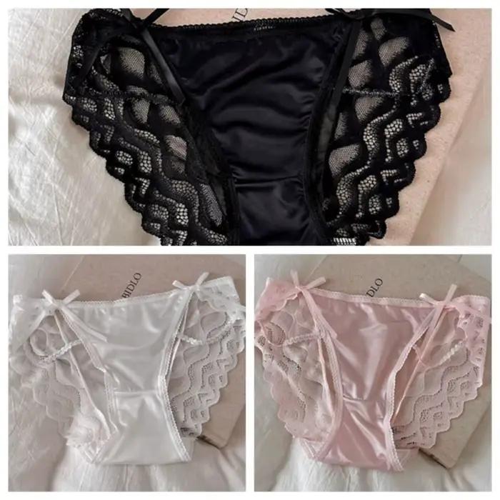 Culottes en satin de soie transparentes sans couture à taille basse