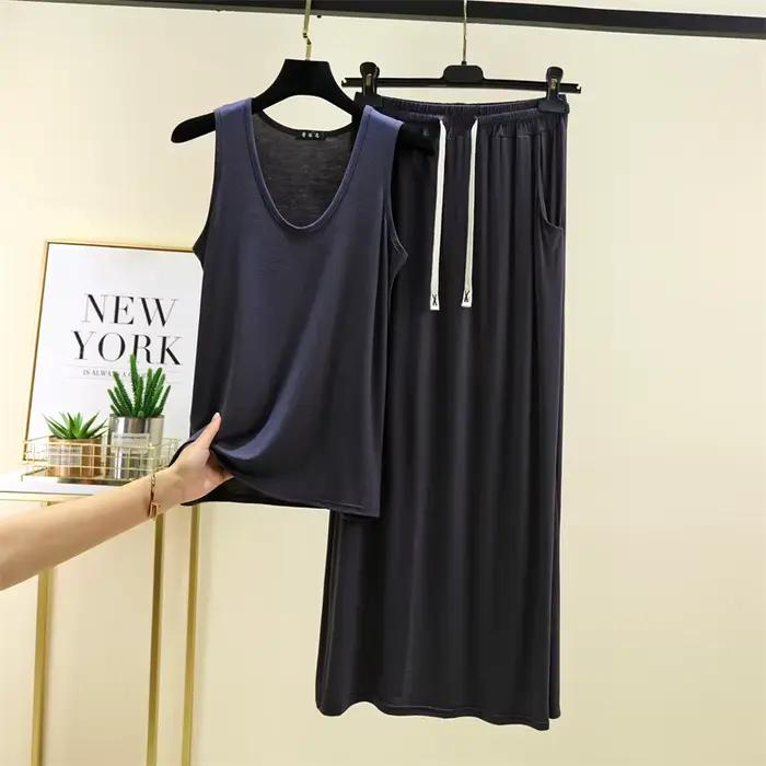 Pyjama pour femmes, nouveau ensemble de vêtements de nuit d'été confortable en modal