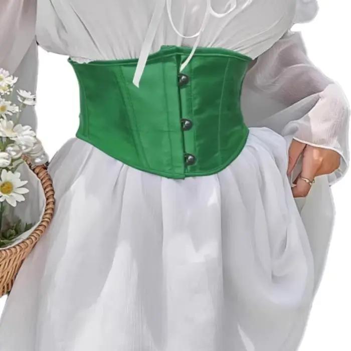 Corset sous le buste en satin polyester pour femmes, bustier gothique, entrainement de taille, amincissant, style quotidien, occassions spéciales