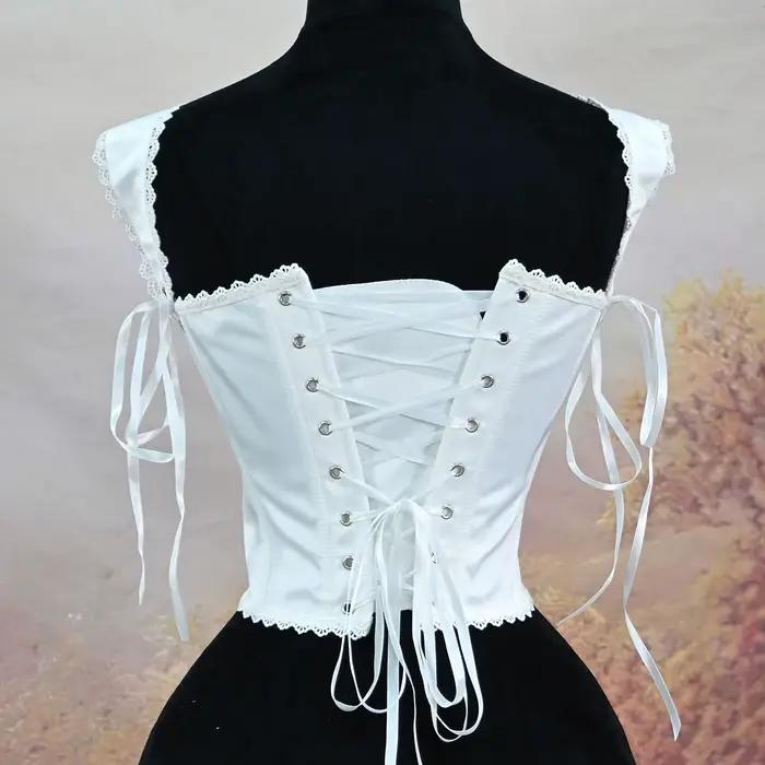 Corset femme Sexy rouge noir blanc Corsets haut à lacets Vintage gothique Bustiers soirée élégant dentelle Corsage minceur