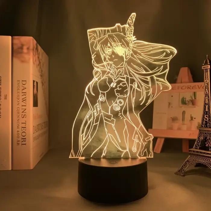 Veilleuse néon cancers japonaise, Genesis, Evangelion Rei Ayanami Asuka, dessin animé mignon, chambre à coucher, lumière ambiante, ornement de bureau