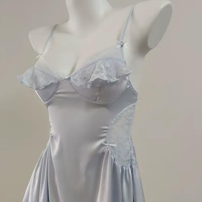 Light Bue chemises de nuit 2025 nouveau pyjama Sexy