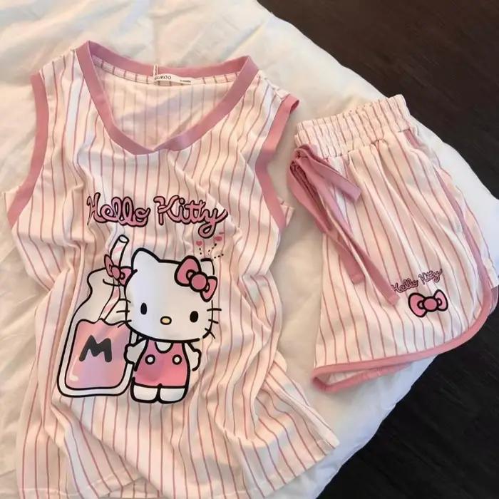 Ensemble de vêtements de nuit pour femmes Hello Kitty