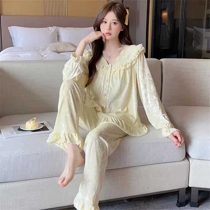 Ensemble de pyjama en velours d'automne