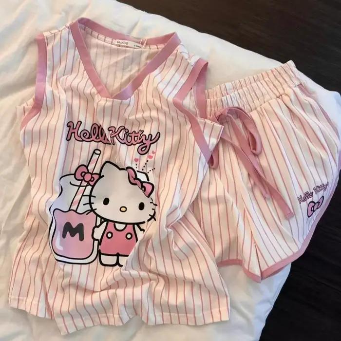Ensemble de vêtements de nuit pour femmes Hello Kitty