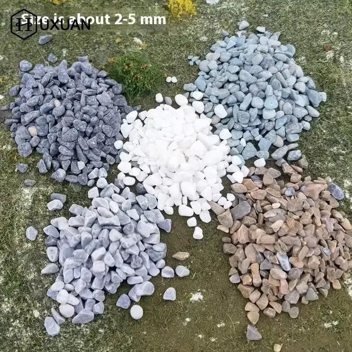 1 ensemble 100g Micro gravier roche au sol simulée petite pierre pour bricolage scène de Table de sable jardin ferroviaire Train route pavage matériel