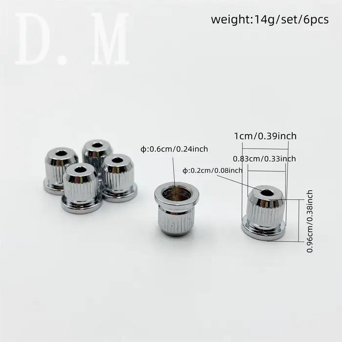 Lot de 6 attaches de cordes pour guitare électrique, attaches de cordes de taille moyenne, attaches de cordes de guitare, attaches de corps de guitare, manchons de cordes, attaches de cordes de guitar