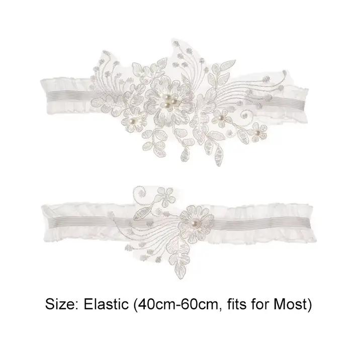 Porte-jarretelles de mariage sexy, accessoires de cosplay de la mariée, nœud papillon, fleur, dentelle, anneau de jambe élastique, jarretière de jambe de patients, lingerie de mode