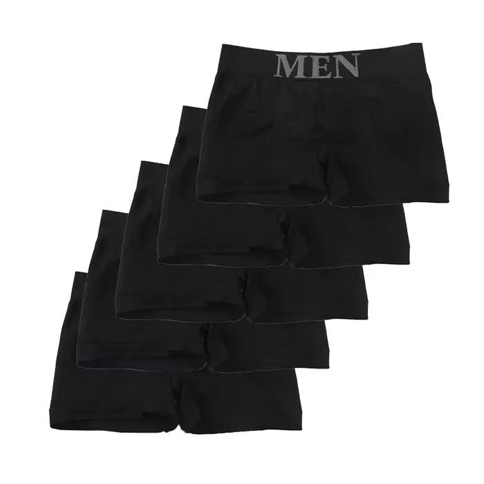 5 pièces Style mince hommes haute élastique couleur unie confortable Boxer slips culottes respirant collants