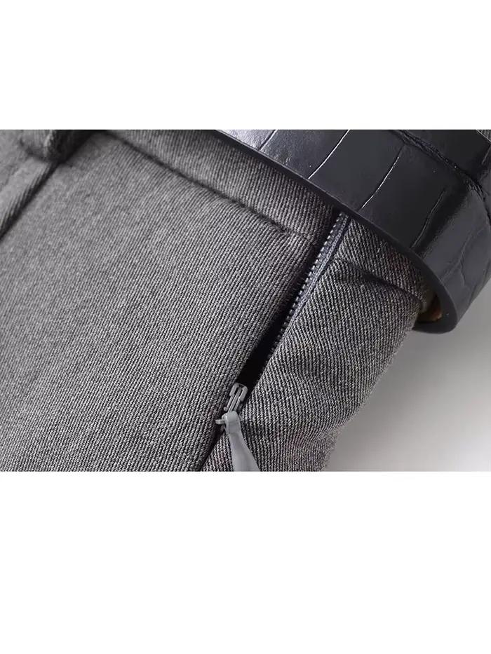 HH femmes mode polyvalent taille moyenne jupe-culotte plissée avec ceinture tempérament féminin haute rue décontracté fermeture éclair jupe courte Mujer