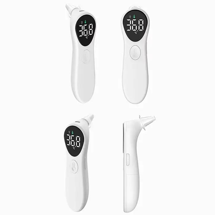 Thermomètre auriculaire médical rechargeable ℃ / ℉ Thermomètre corporel Laser numérique sans contact pour bébé et adulte, LCD, température de la fièvre
