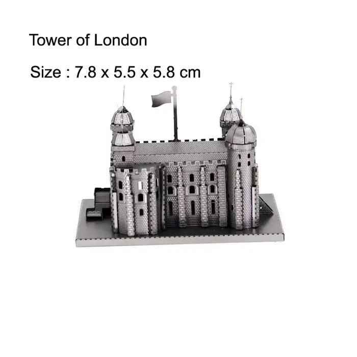 Puzzle 3D en métal de la tour de Londres, modèle Tokyo Skytree, modèle de puzzle découpé au laser pour adultes, jouets éducatifs, décoration de bureau
