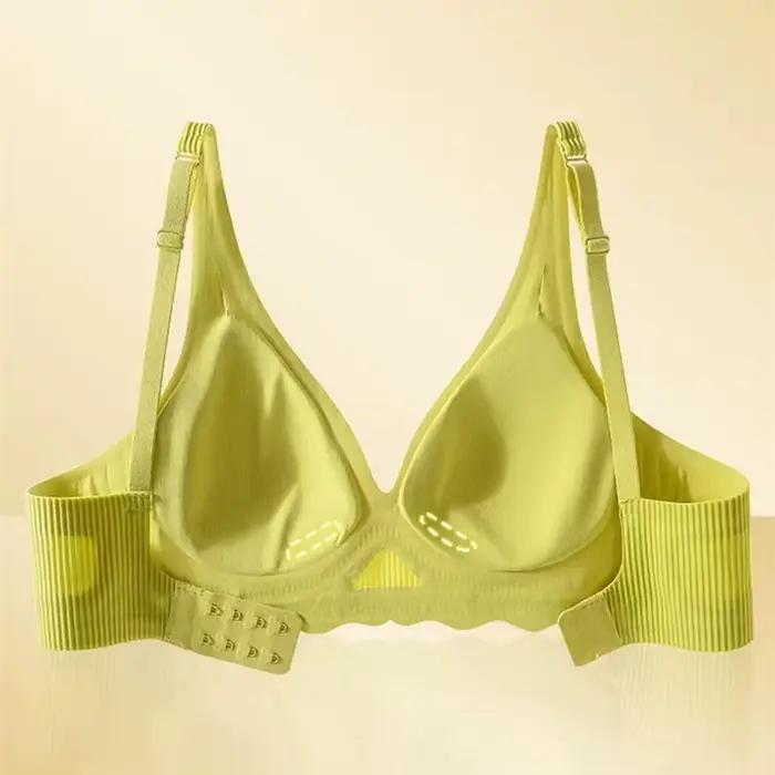 Soutien-gorge sans couture pour femmes, petite poitrine, design creux, sous-vêtements, une pièce, motif rayé, confortable, sexy, maintien optimal, polyvalence des couleurs