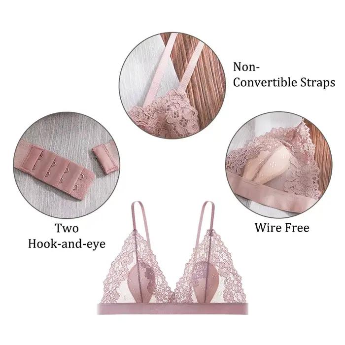 Bannirou-Soutien-gorge transparent en dentelle pour femme