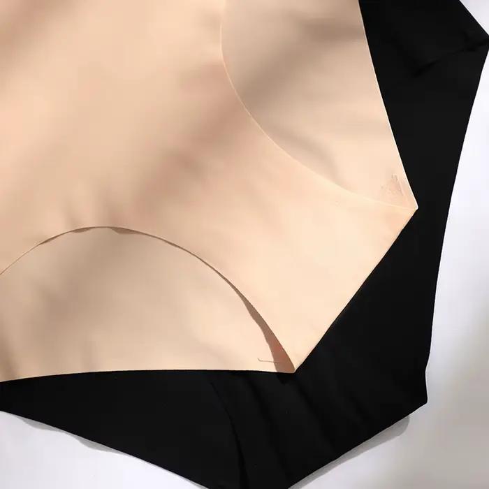 Culotte taille haute sans couture en soie glacée