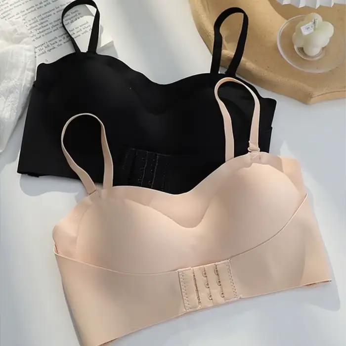Soutien-gorge sans bretelles sans fil pour femme, soutien-gorge de mariage, soutien-gorge push-up antidérapant, gros seins, lingerie sexy, grande taille
