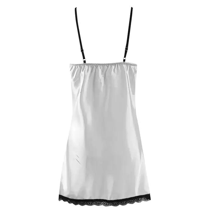 Blanc Sexy dentelle col en V Lingerie robes de nuit femmes Satin vêtements