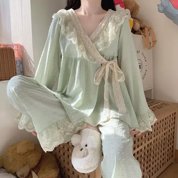 Pantalon de pyjama Princesse en dentelle pour femme