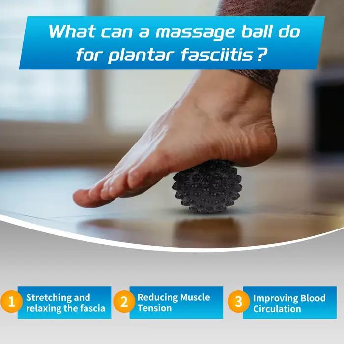 Chaussette d'attelle de nuit pour fasciite plantaire avec boule de massage pour soulager la fasciite plantaire, attelle de fasciite plantaire douce et confortable