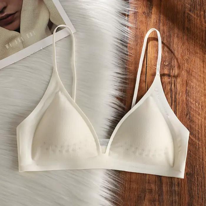 Soutien-gorge sans couture en soie glacée effet frais pour petites poitrines