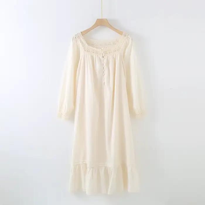 Chemise de nuit à manches courtes et longues pour femmes