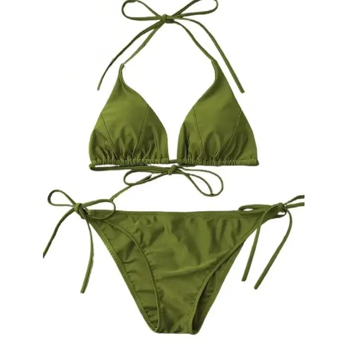Sexy à manches longues dos nu Bikini ensemble plage vacances maillot de bain femmes fille chaude nouvelle offre