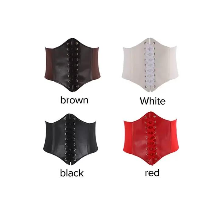 Corset femme gaine amincissante Sexy large ceinture en cuir Cummerbunds sangle ceintures pour femmes taille haute minceur Corsets et Bustiers