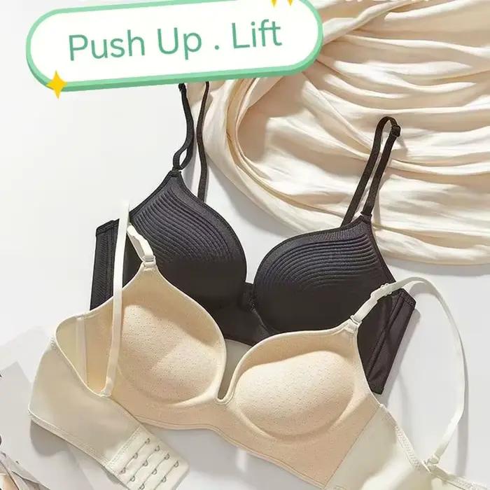 (Soutiens-gorge pour petits seins et pechos plats) Lingerie Ultra-épaisse de 10cm pour femmes sans couture Push Up
