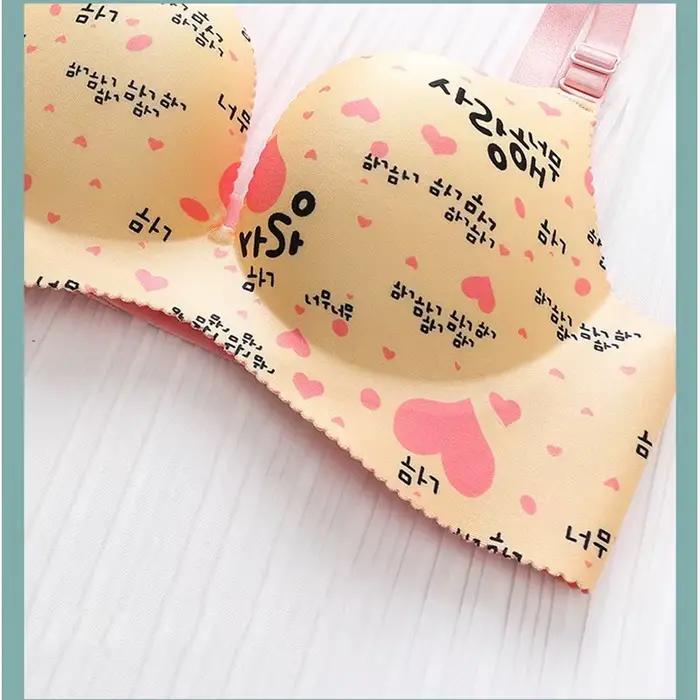 Soutien-gorge push-up à imprimé floral rétro pour petite poitrine