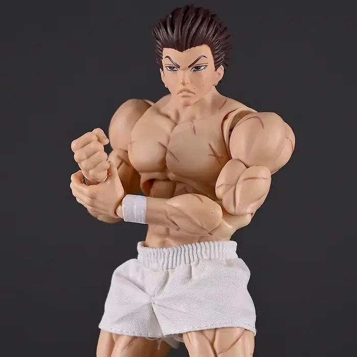 Figurine d'action Baki Hanma, corps musclé avec 3 têtes supplémentaires, poupée de combat en PVC, modèle de collection pour bureau, jouet, cadeau pour les fans