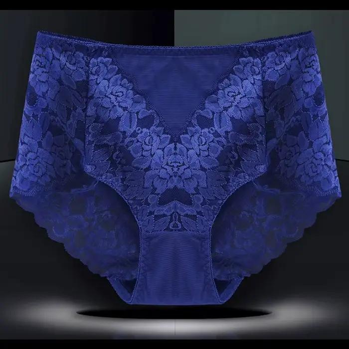 Culotte transparente en dentelle pour femmes, sous-vêtements Sexy, confortable, respirant, Lingerie douce, grande taille M- 4XL 5XL
