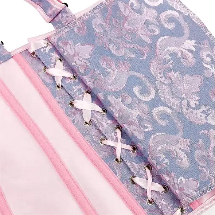 Corset Jacquard pour femmes, Bustier avec bretelles, Corsets Renaissance, fermeture éclair, surbuste, débardeur Push Up, Costumes de fête de danse de vacances