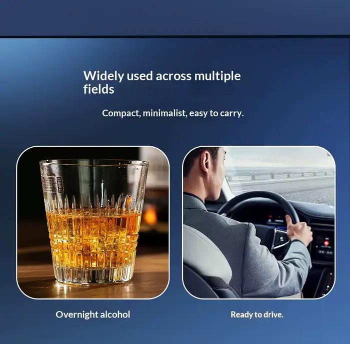 Détecteur d'alcool portable avec lampe d'éclairage, écran d'affichage numérique – Convient pour la détection de la consommation d'alcool