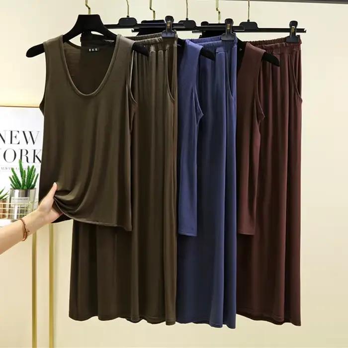 Pyjama pour femmes, nouveau ensemble de vêtements de nuit d'été confortable en modal